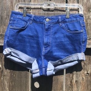 Zara Trafaluc Rolled Denim Shorts
